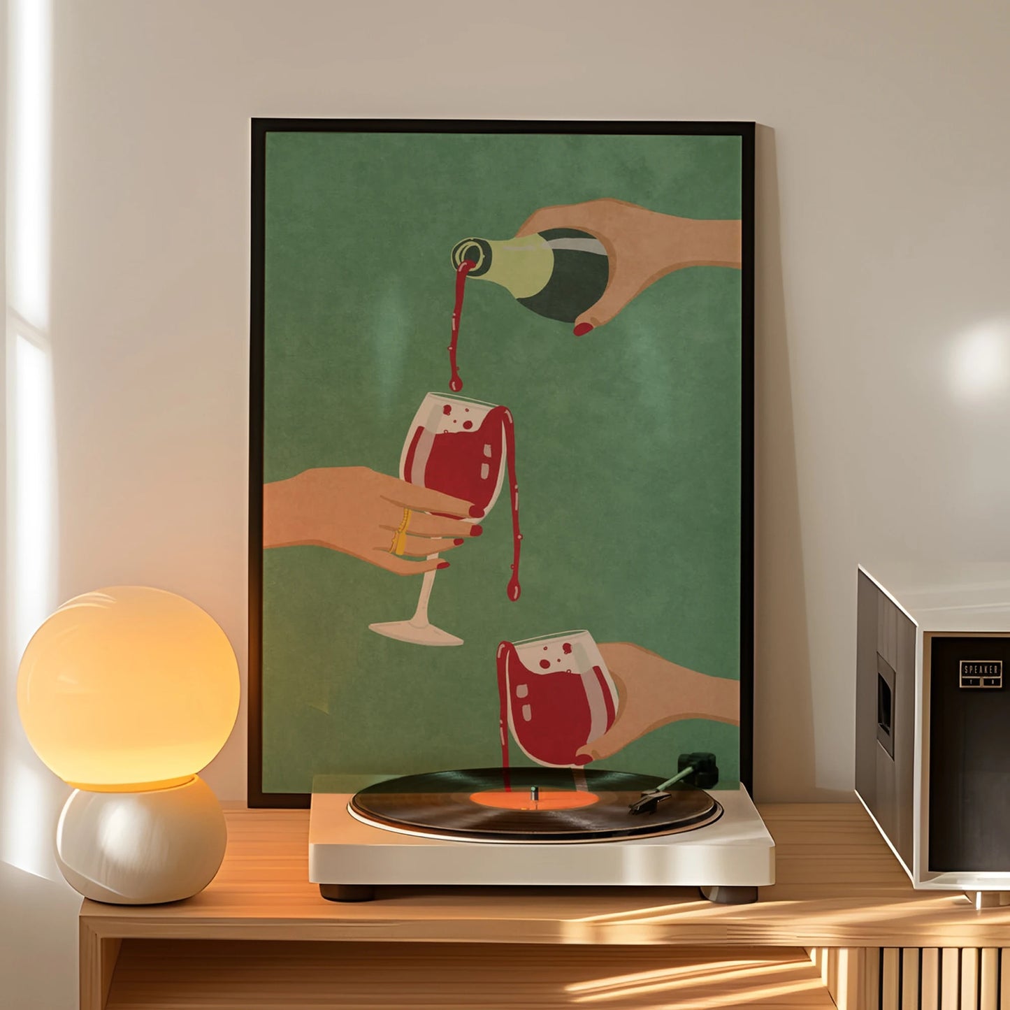 Cheers Girls Minimalist Canvas Wall Art Print | Home Decor
