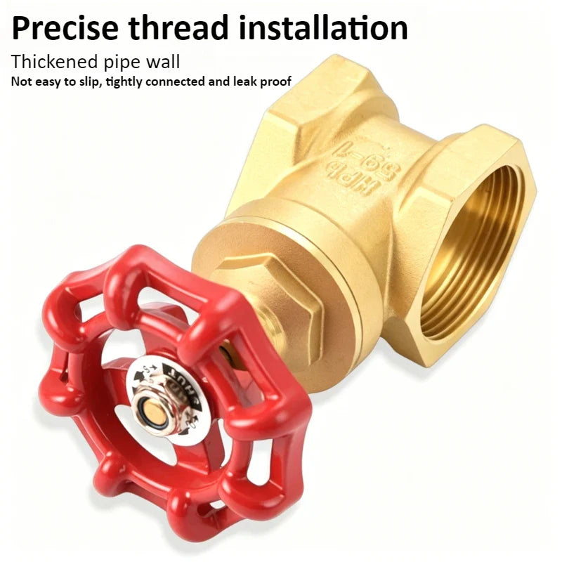 Brass Gate Valve DN15–DN50 | 1/2" to 2" Internal Thread