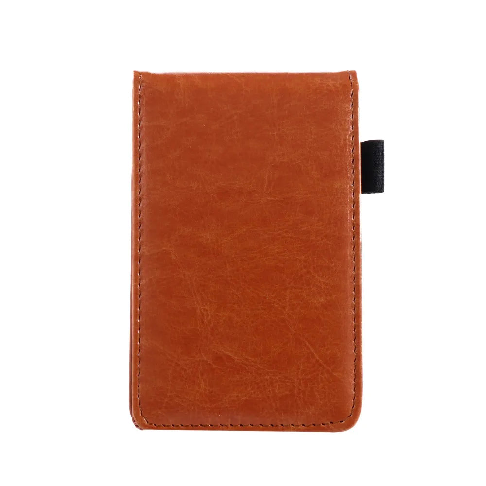 Office School Supplies Diary Small Memo Pads Leather Cover Mini Notepad A7 Notebook Business Memos Pocket Planner Peaceful Pleasures Health and Wellness Brown