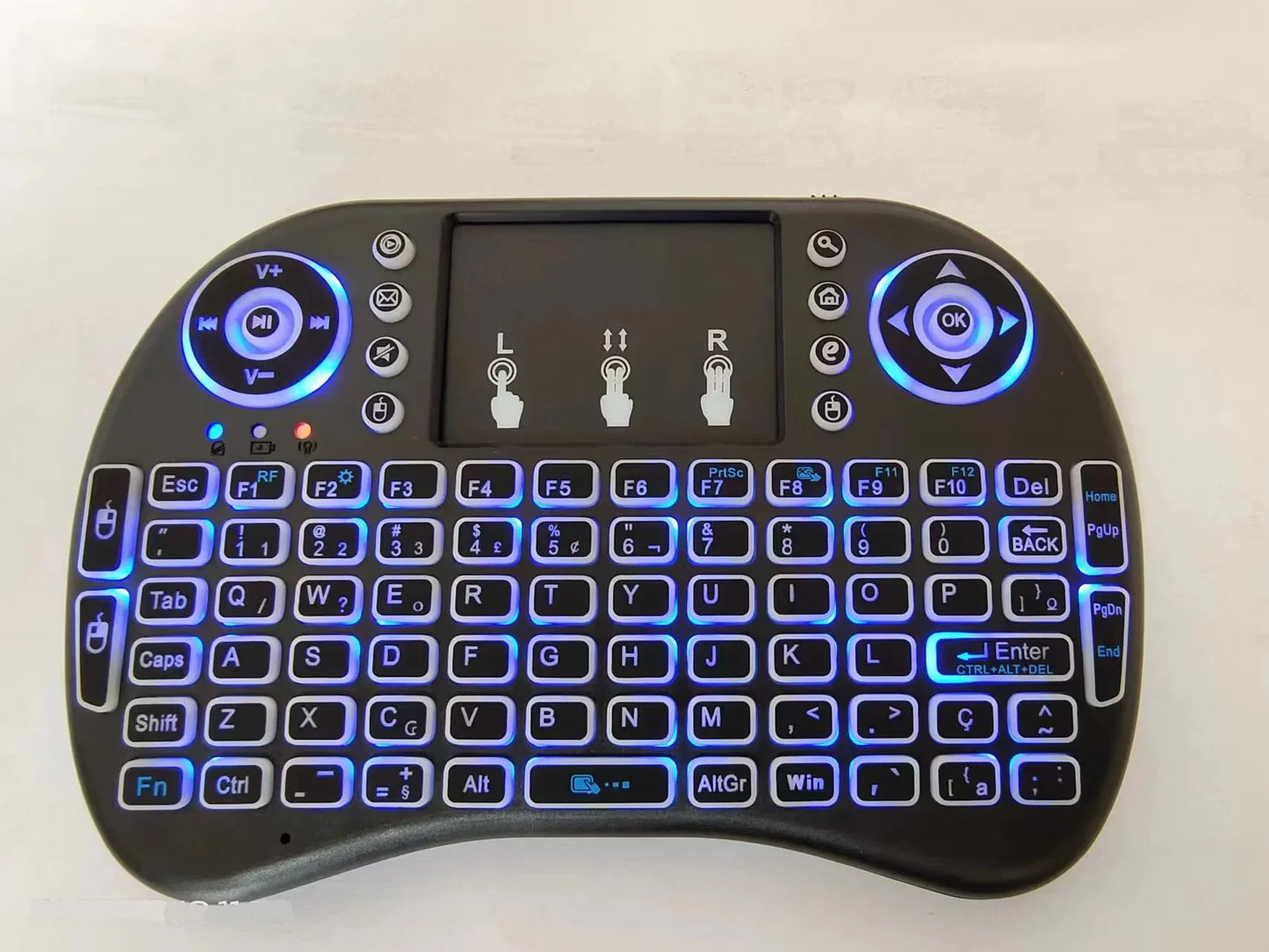 Mini Wireless RGB Backlit Keyboard Air Mouse Touchpad | TV Box