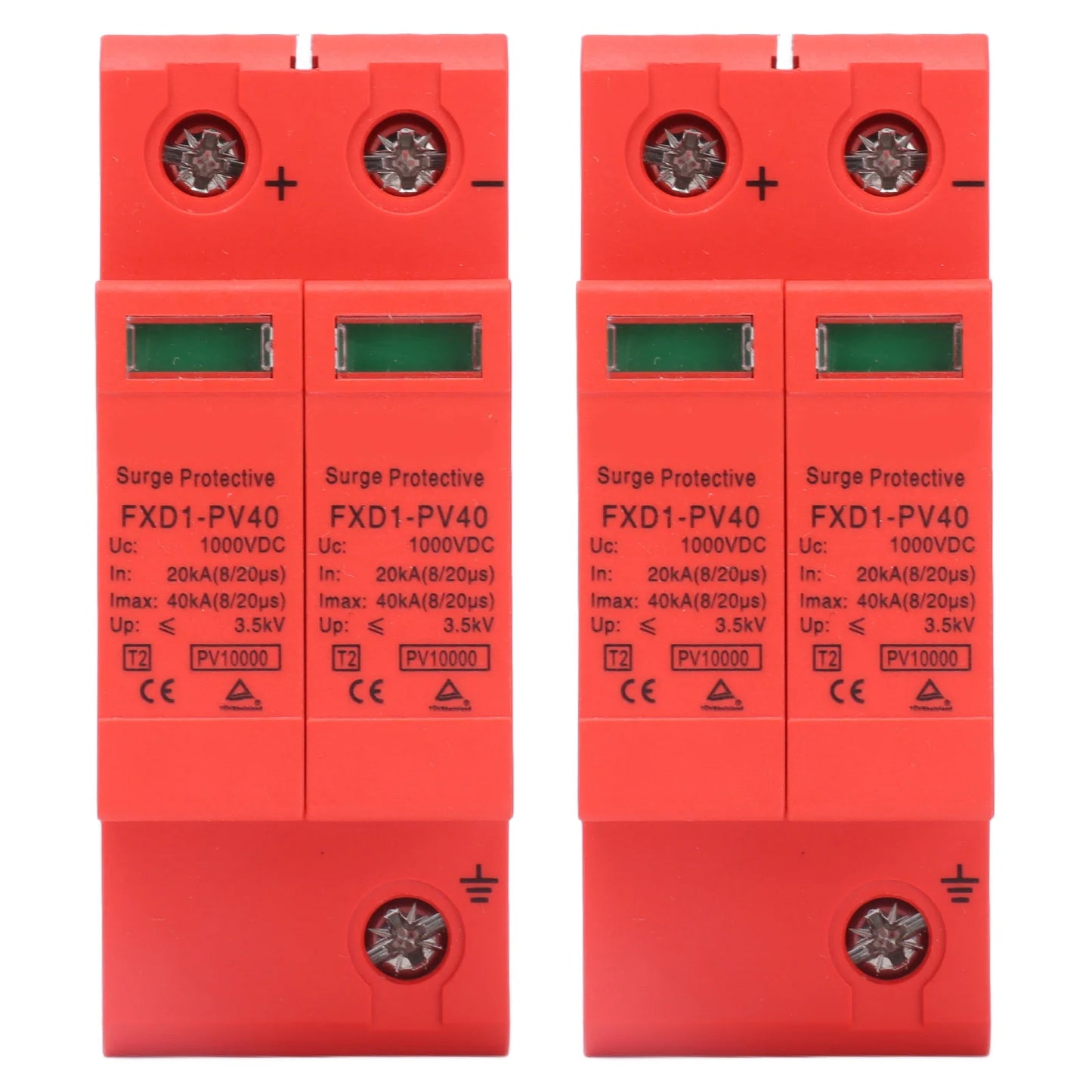 2P Protective Devices Protective Devices Photovoltaic Arrester 2P 40KA FXD1‑PV40 Protective Arrester Device Peaceful Pleasures Health and Wellness 1000V