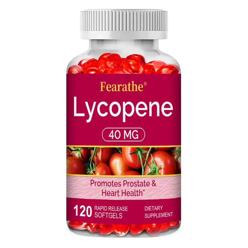 Premium Lycopene 40mg, Dietary Supplement for Prostate, Antioxidant, Heart, Skin & Immune Health, Non-GMO, 30/60/120 Softgels Peaceful Pleasures Health and Wellness 120 count-1bottle