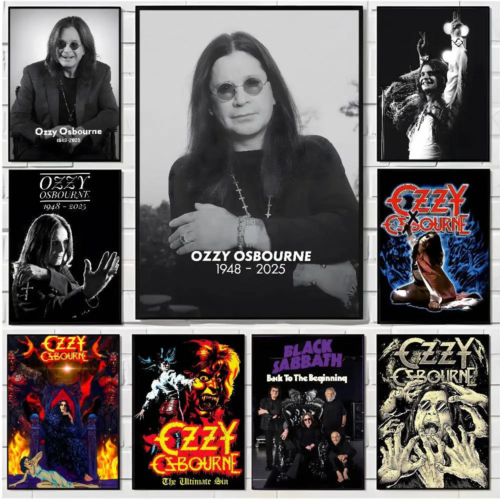 Ozzy Osbourne HD Wall Poster | Waterproof PVC Music Decor Music Wall Poster Peaceful Pleasures Health and Wellness