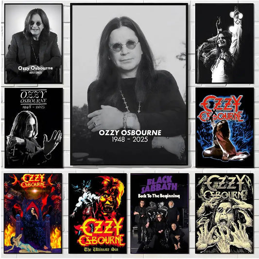 Ozzy Osbourne HD Wall Poster | Waterproof PVC Music Decor Music Wall Poster Peaceful Pleasures Health and Wellness