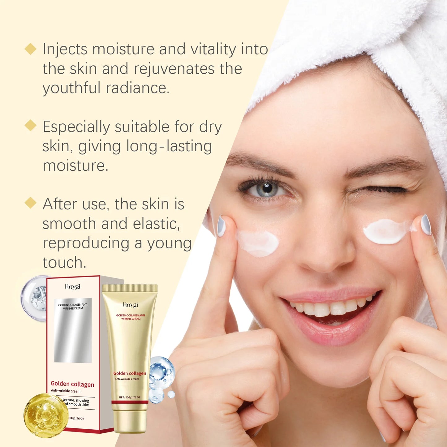 24K Gold Collagen Face Cream – Anti-Aging, Firming & Brightening