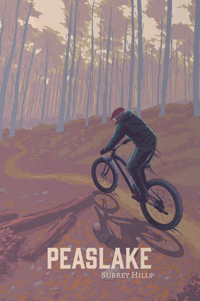 Hadrian's Cycleway Canvas Poster | Northumberland Cycling Wall Art