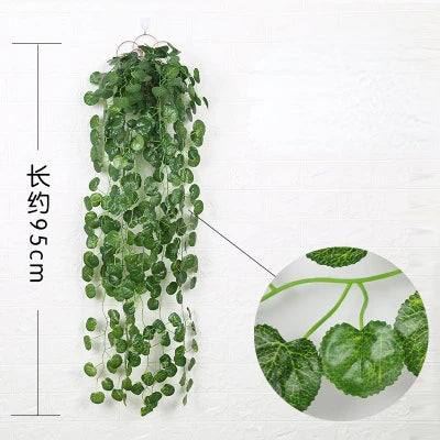 1m Artificial Eucalyptus Vine | Silk Bamboo Leaf Decor Stem
