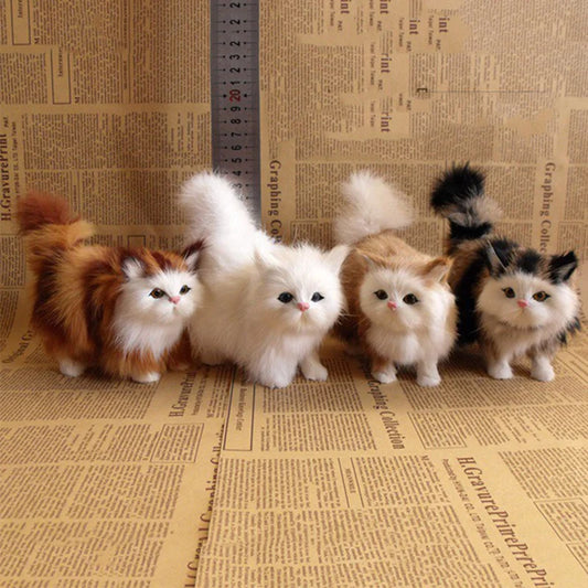 Realistic Cat Plush Toy | Soft Stuffed Kitten Gift for Kids Stuffed Animal Plush Peaceful Pleasures Health and Wellness