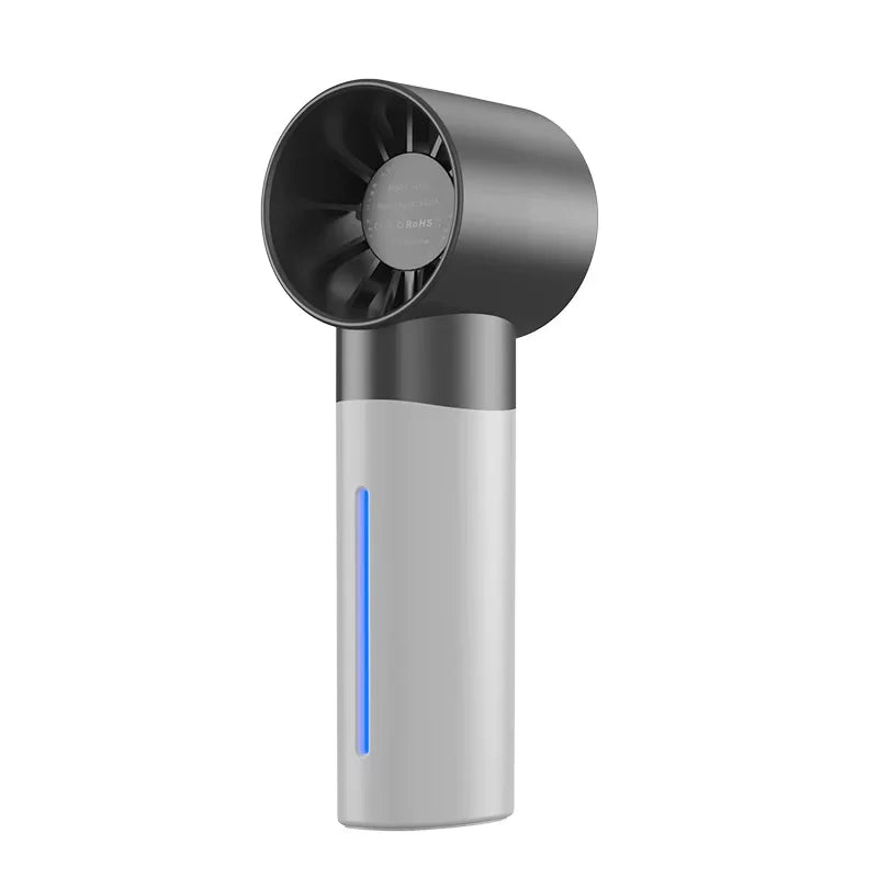 Summer Portable Humidifier Fan Mini 5 wind Speeds USB Rechargeable Handheld Spray Fan Water Spray Mist Fan Outdoor Mini Fan Peaceful Pleasures Health and Wellness Light Gray