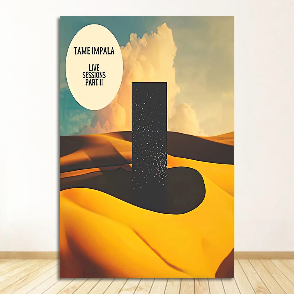 And Prints Rock Music Band Tour Art Canvas Painting Wall Pictures For Living Room Home Decor New Tame Impala Psychedelic Poster Peaceful Pleasures Health and Wellness 2714-06 50x70cm Unframed