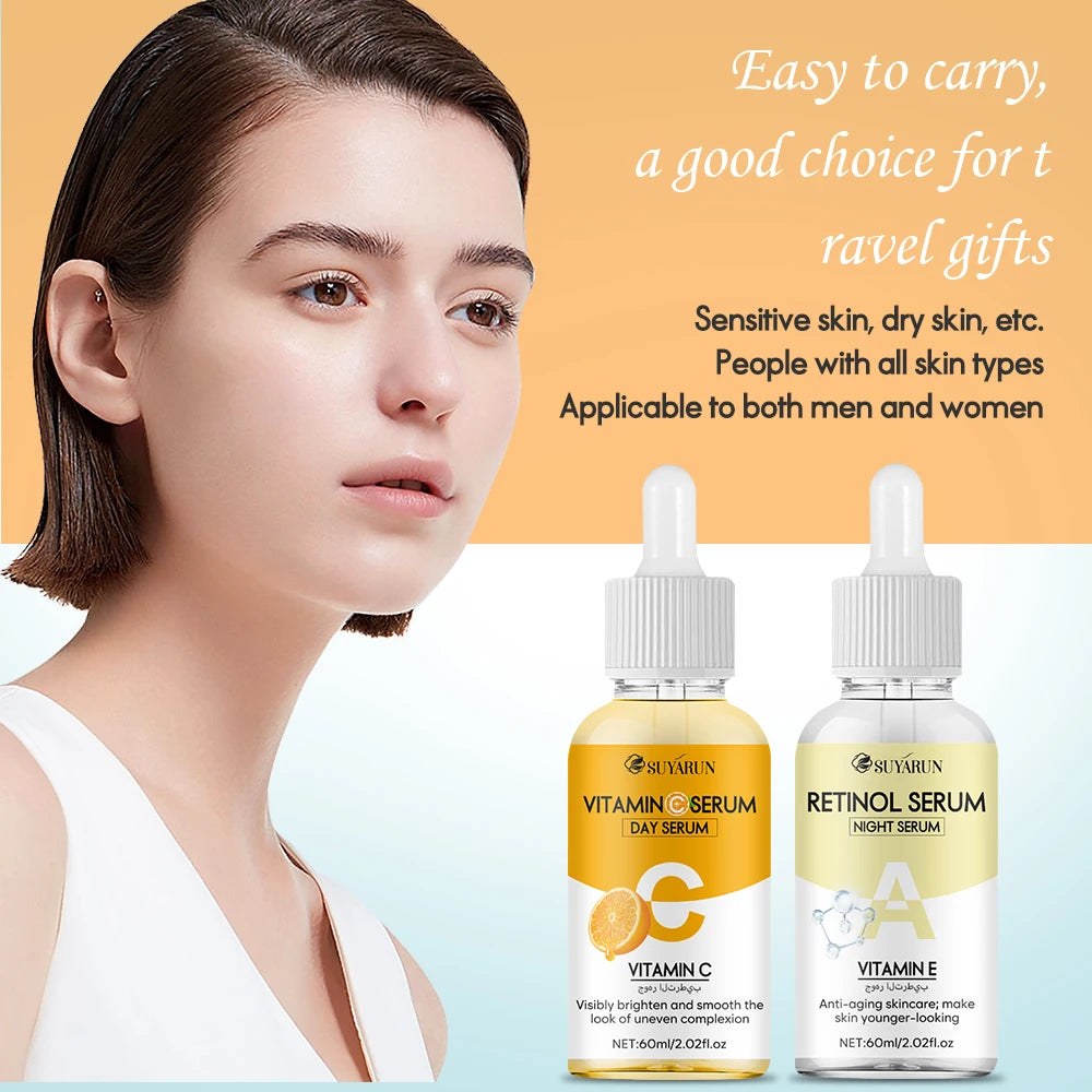 Vitamin C Face Essence and Retinol Face Essence two packs prevent rough improve dry lift and firm skin. Peaceful Pleasures Health and Wellness