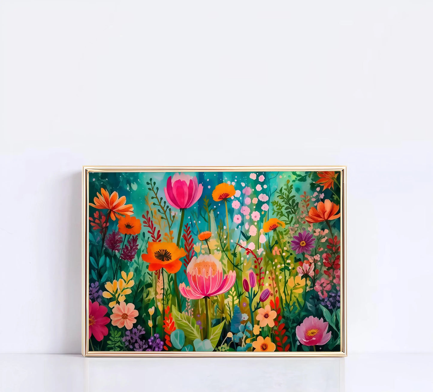 Yayoi Kusama Abstract Nature Canvas Wall Art | Colorful Poster