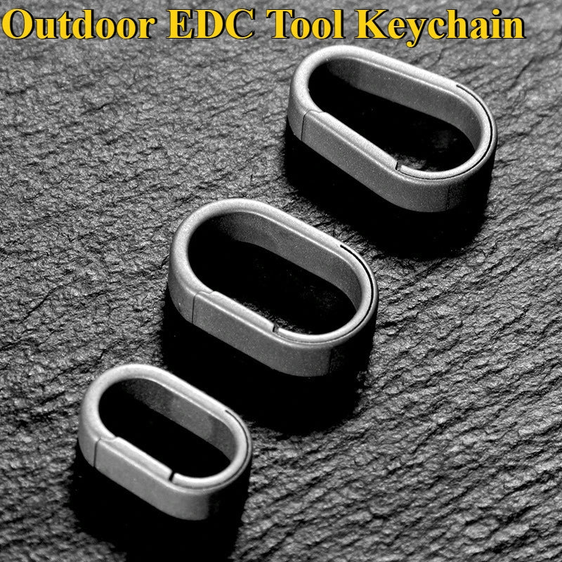 EDC Detachable Key Ring Mini Buckle | Titanium Alloy Keychain EDC Keychain Buckle Peaceful Pleasures Health and Wellness
