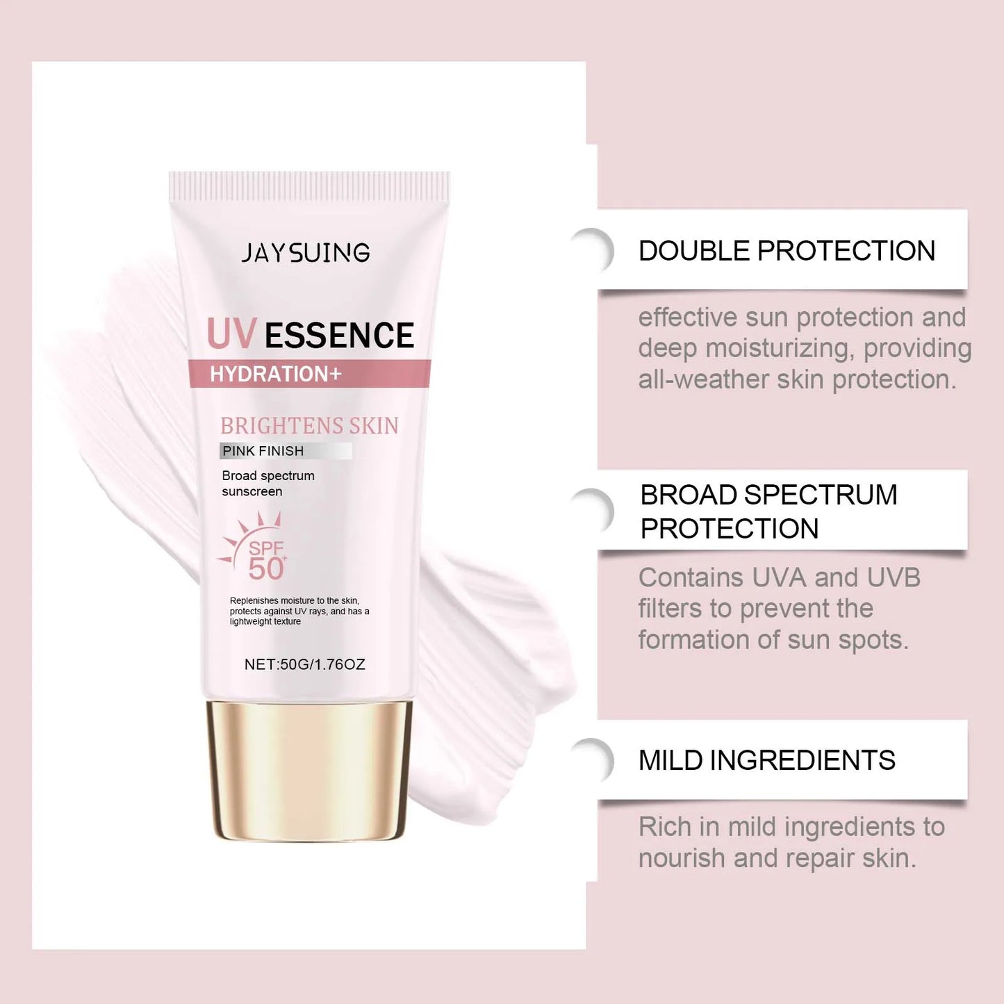 Jaysuing UV Essence Stick SPF 50+ Hydrating Oil Free Anti Sun Natural Sunblock Facial Moisturizer Soothing Skin Care Beauty Peaceful Pleasures Health and Wellness