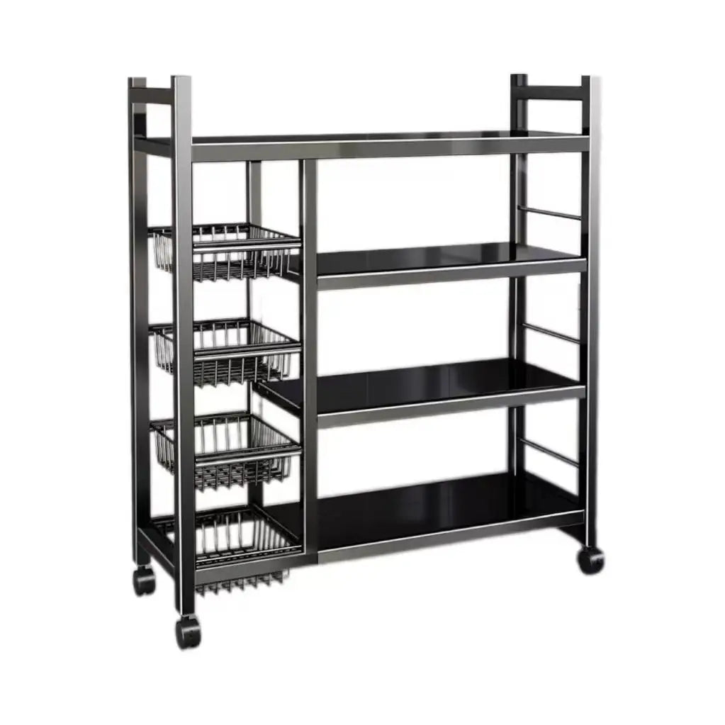 Sturdy Space Saving Heavy Duty Thickened Mesh Basket Kitchen Storage Rack For Vegetable and Fruit Organizer For Dorm Home Use Peaceful Pleasures Health and Wellness
