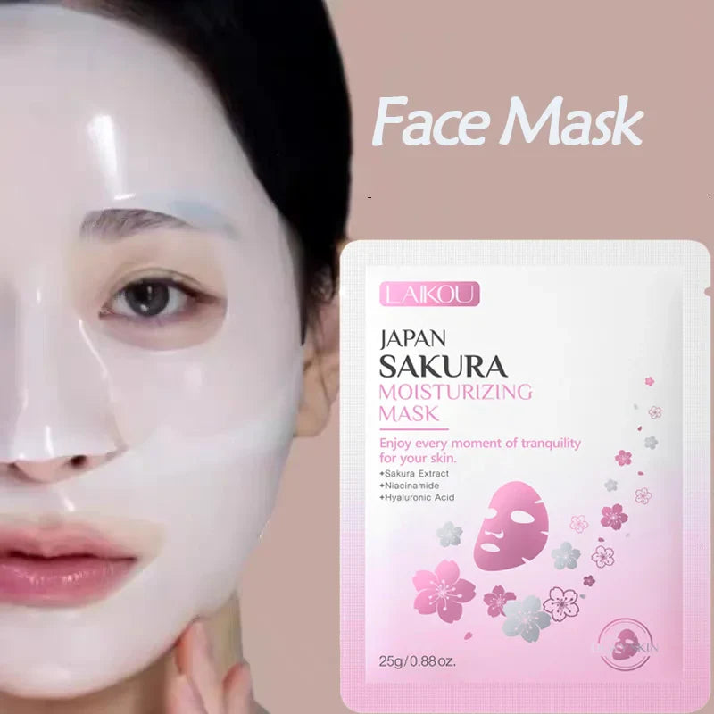 Laikou Sakura Hydrating Sheet Mask – Pore Minimizing 5-Pack