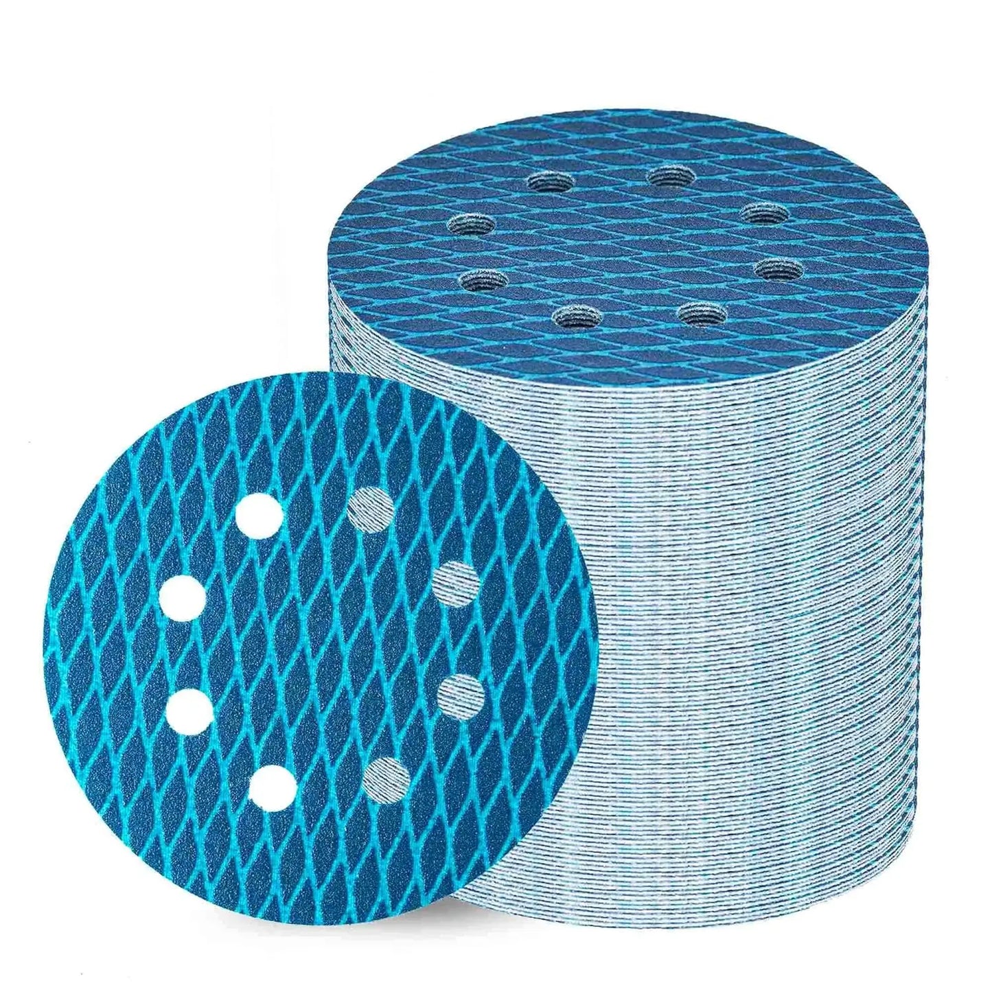 10pcs Sander Sandpaper 5 Inch 8 Hole Sanding Disc Hook Pads Sand Paper for Wood Metal Blue Aluminum Oxide Anti Blocking Discs Peaceful Pleasures Health and Wellness 180 Grit