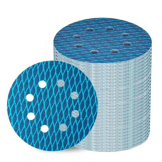 10pcs Sander Sandpaper 5 Inch 8 Hole Sanding Disc Hook Pads Sand Paper for Wood Metal Blue Aluminum Oxide Anti Blocking Discs Peaceful Pleasures Health and Wellness 180 Grit
