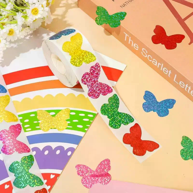 500pcs Glitter Flower Stickers for Party, Scrapbooking & Gifts Craft Stickers Set Peaceful Pleasures Health and Wellness