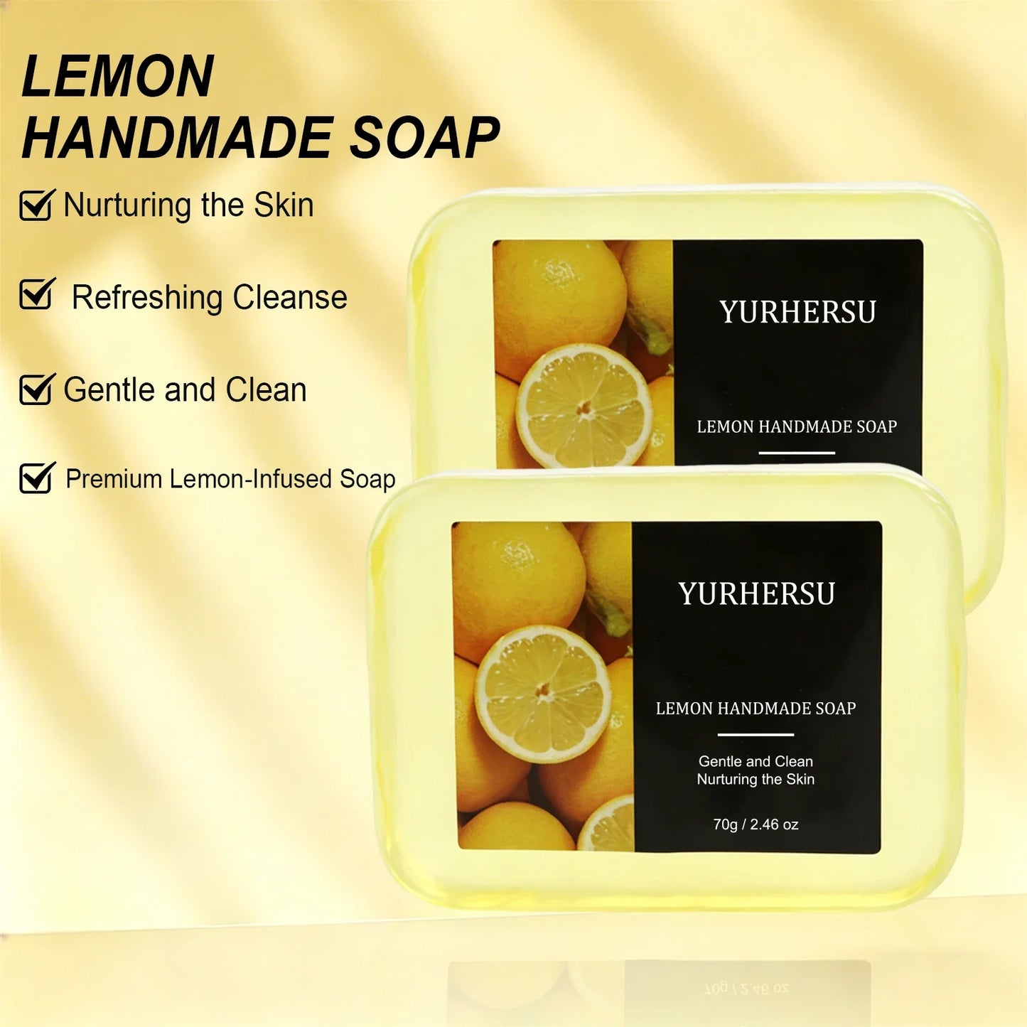 Natural Lemon Handmade Soap – Organic Essential Oil Bar