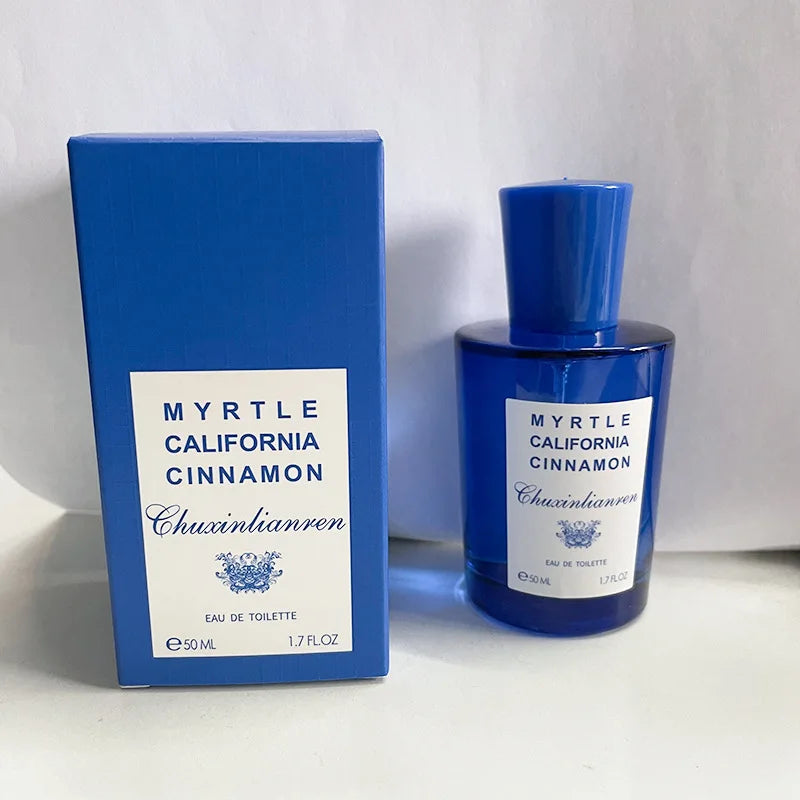 Luxury Blue Perfume Mediterranean Neutral Fragrance Spray Natural Wood Fresh Fruity Long-lasting Couple High-end Charm Perfume Peaceful Pleasures Health and Wellness Blue 50ml