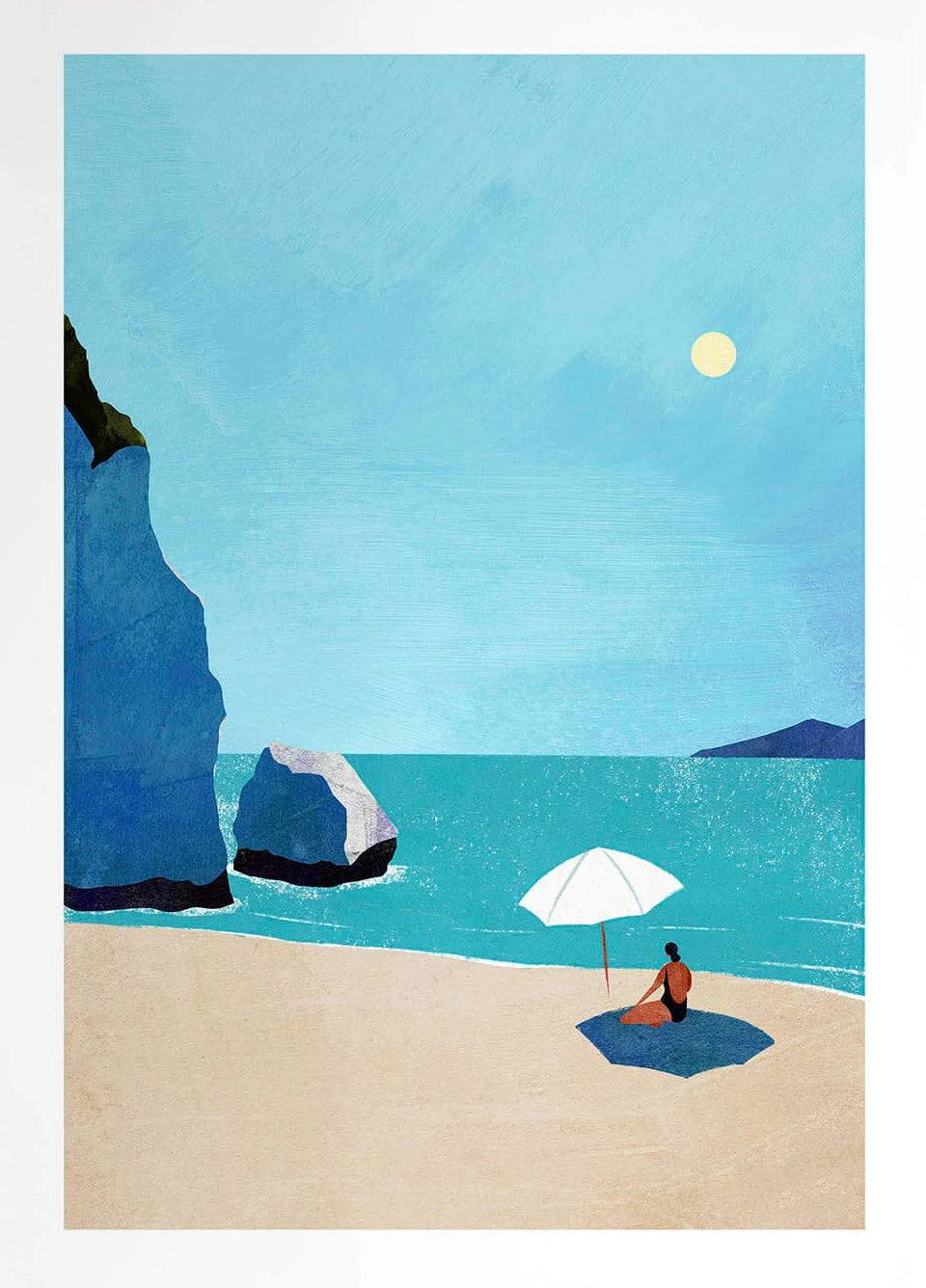 Canvas Painting Wall Art Picture Simple Outdoor Summer Beach Scenery Poster Sunset Surfers Swimming Ocean Living Room Home De Peaceful Pleasures Health and Wellness