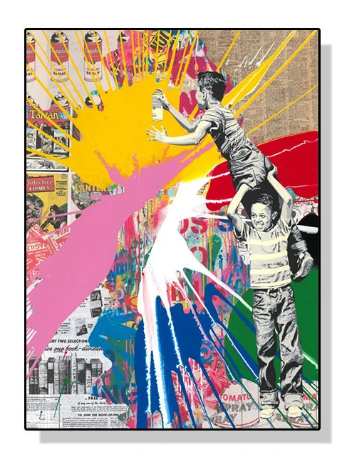 Banksy Graffiti Pop Art Canvas Wall Print | Street Art Poster