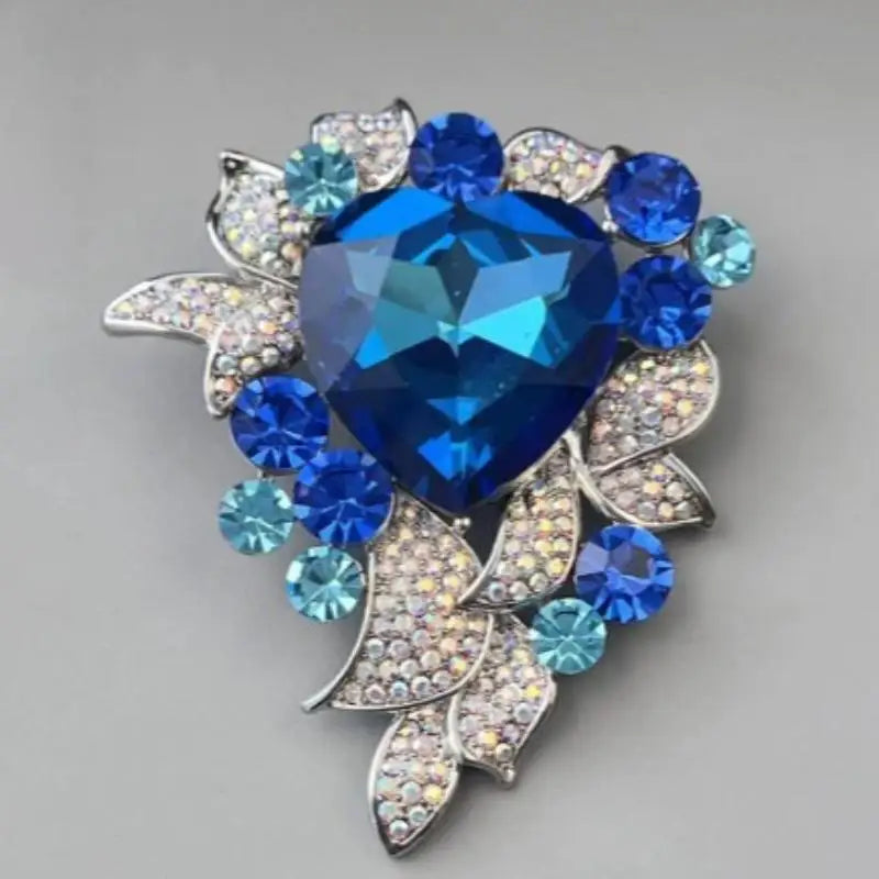 Rhinestone Crystal Flower Brooch for Women | Elegant Pin Crystal Flower Brooch Peaceful Pleasures Health and Wellness A6