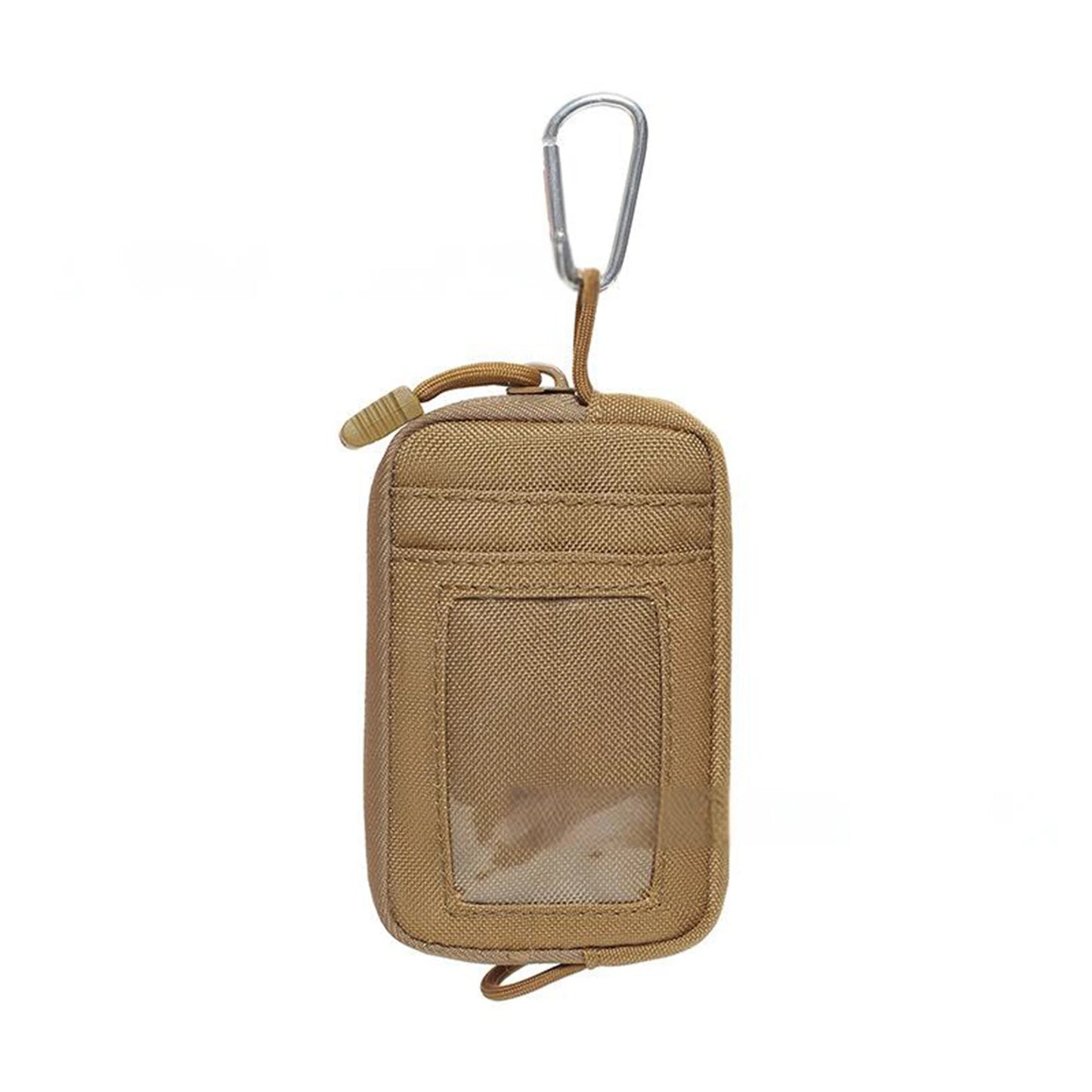 Outdoor Travel Mini Key Bag Water Resistant Nylon Pouch Travel Storage Bag for Man and Woman Wallet Peaceful Pleasures Health and Wellness Mud Color