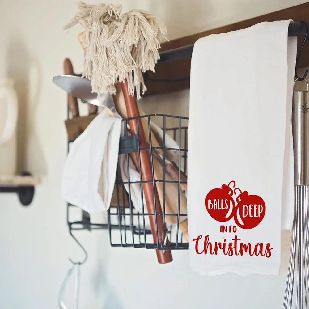 Christmas Kitchen Towel | Organic Cotton Holiday Hand Towel
