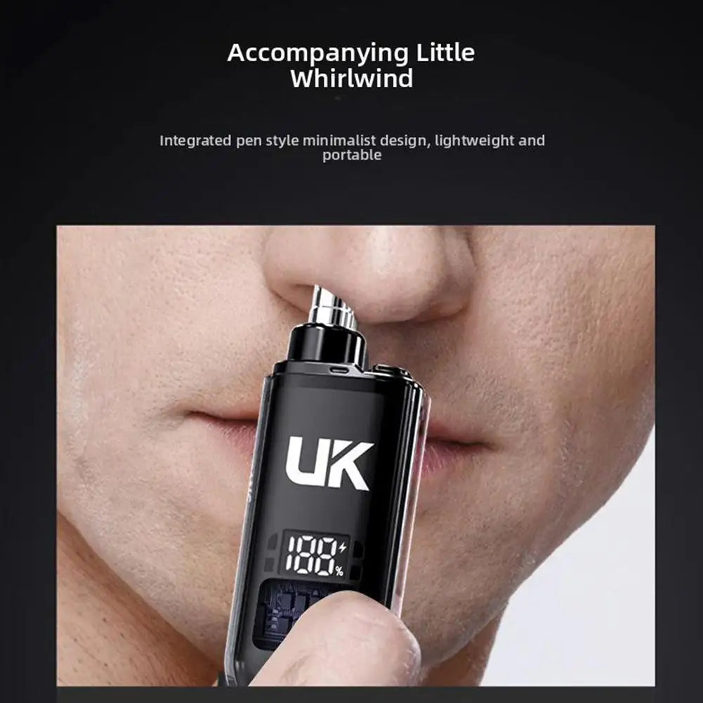 USB Rechargeable Electric Nose & Ear Hair Trimmer – Painless One-Button Grooming for Men, Eyebrow & Nose Trimmer with Dust Cover Peaceful Pleasures Health and Wellness
