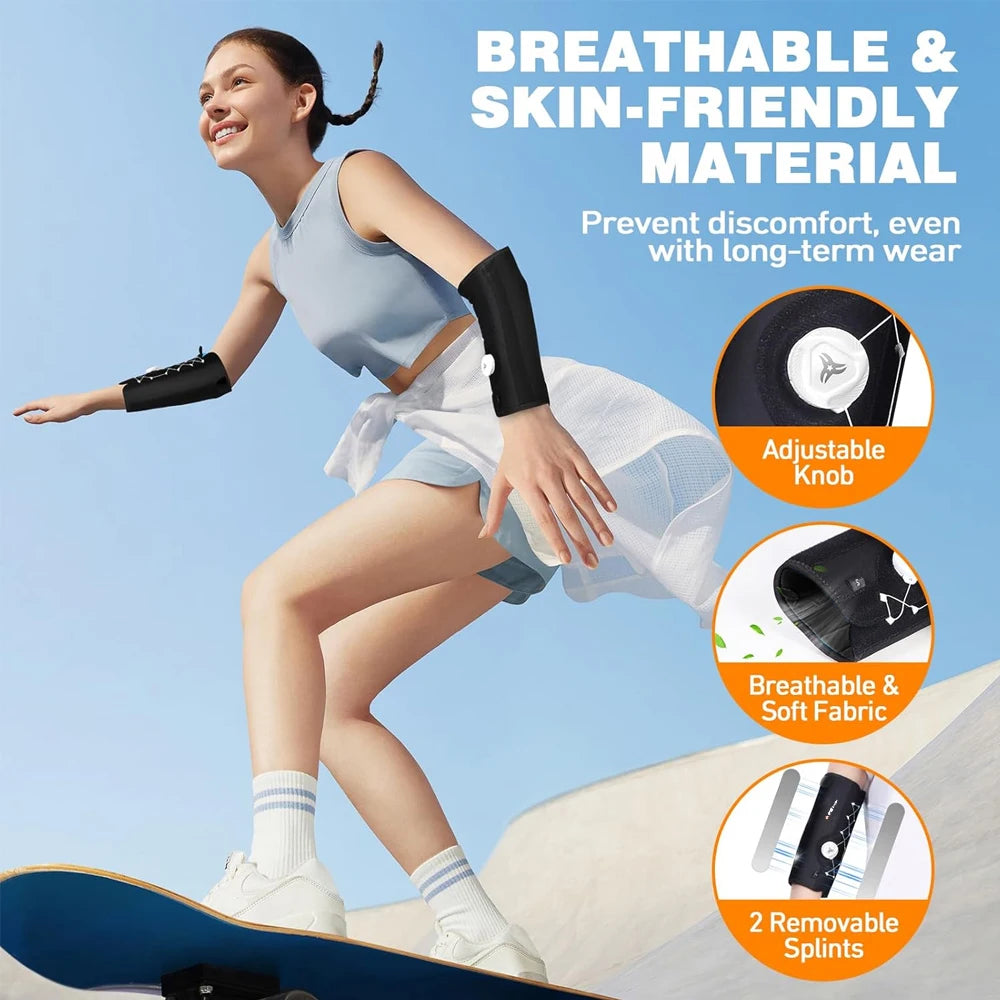 1PCS Adjustable Knob Elbow Night Splint Brace for Cubital Tunnel & Ulnar Nerve Pain, Prevent Bending, Left/Right Arm Support Peaceful Pleasures Health and Wellness