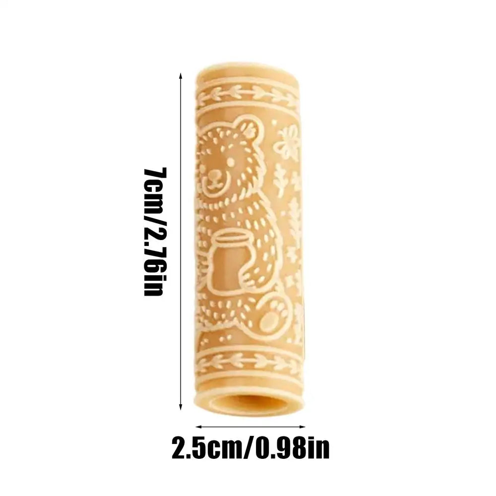 Clay Texture Roller with Patterns - Pottery & Polymer-Clay Tools for Adults Kids, Creative Ceramic Embossing Art Craft Supplies Peaceful Pleasures Health and Wellness D China Mainland
