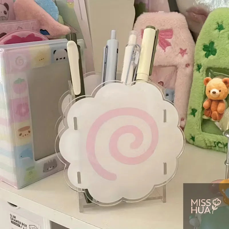Acrylic Cloud Pen Holder | Large Capacity Desk Organizer