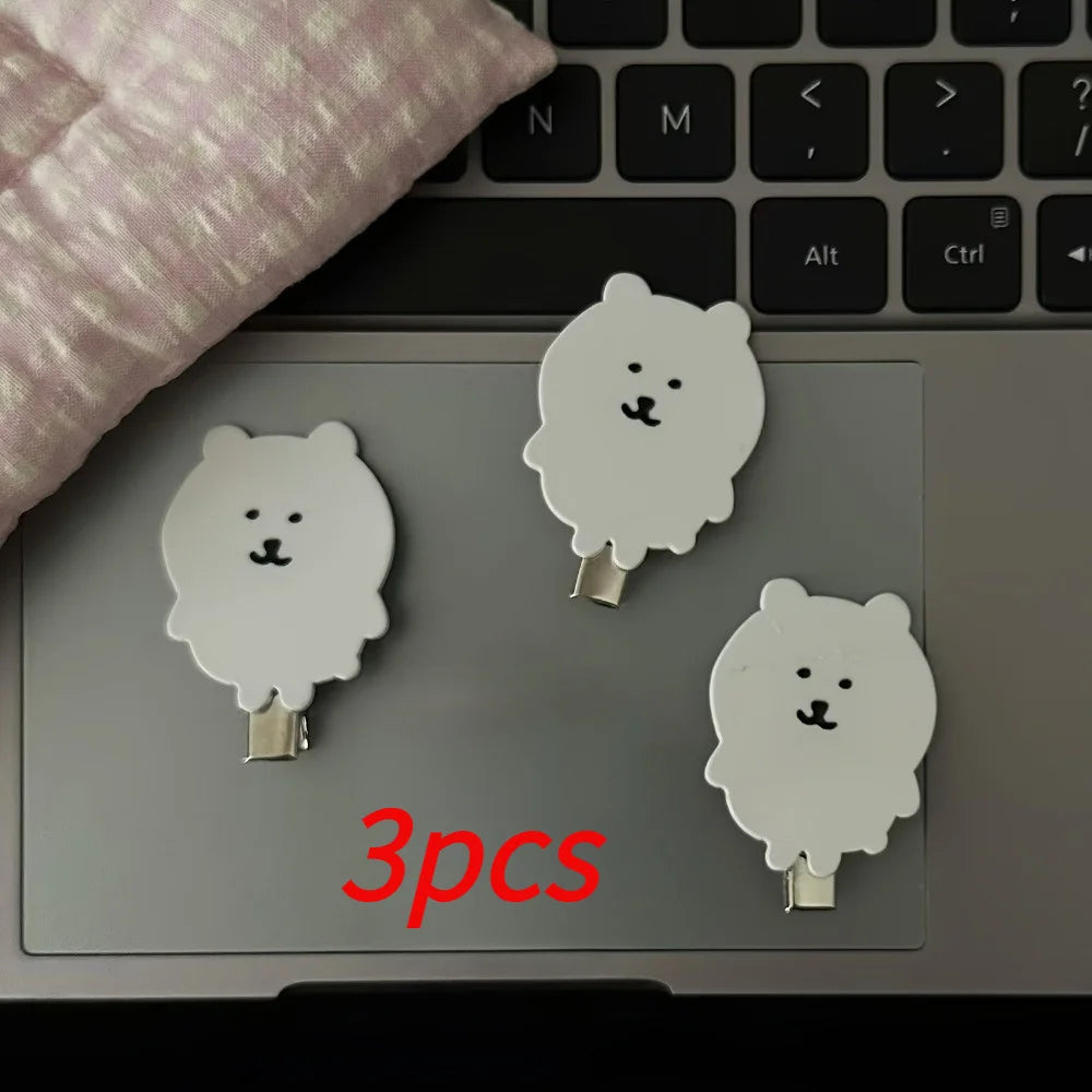3pcs Cute White Bear Hair Clips – Fluffy Cartoon Barrettes for Women Hair Clip Peaceful Pleasures Health and Wellness 3pcs White Bear Hair China Mainland