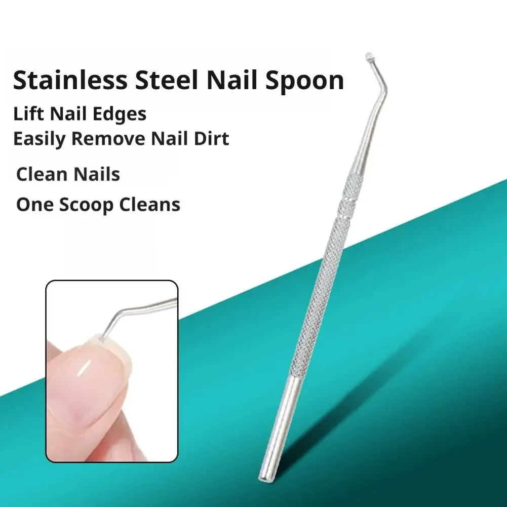 1/3pcs Stainless Steel Armor Remover Paronychia Cuticle Pedicure Double Head Nail Groove Scoop Tick Ingrown Toenail Pick Tool Peaceful Pleasures Health and Wellness