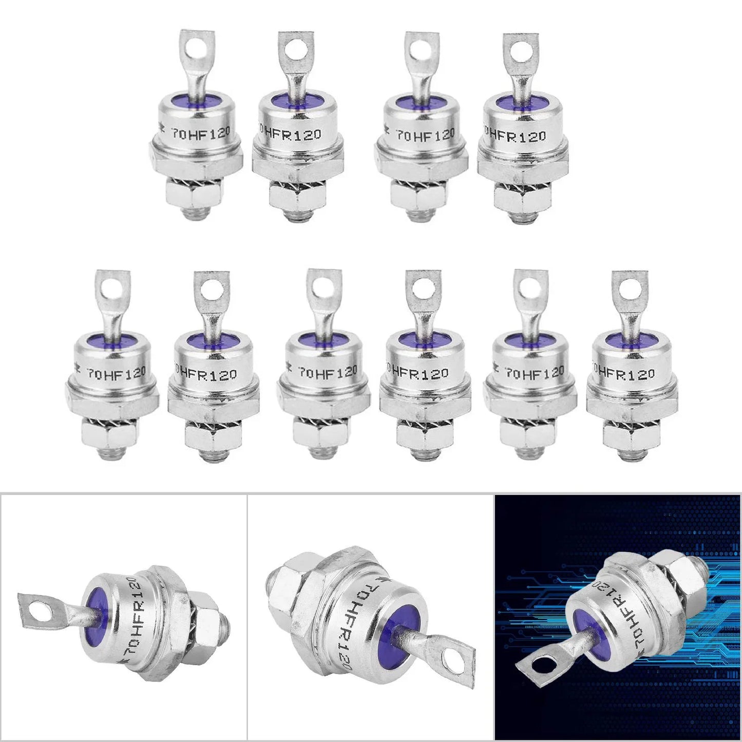 5 Pairs Rectifier Diode Spiral Battery Charging 70HFR120 70HF120