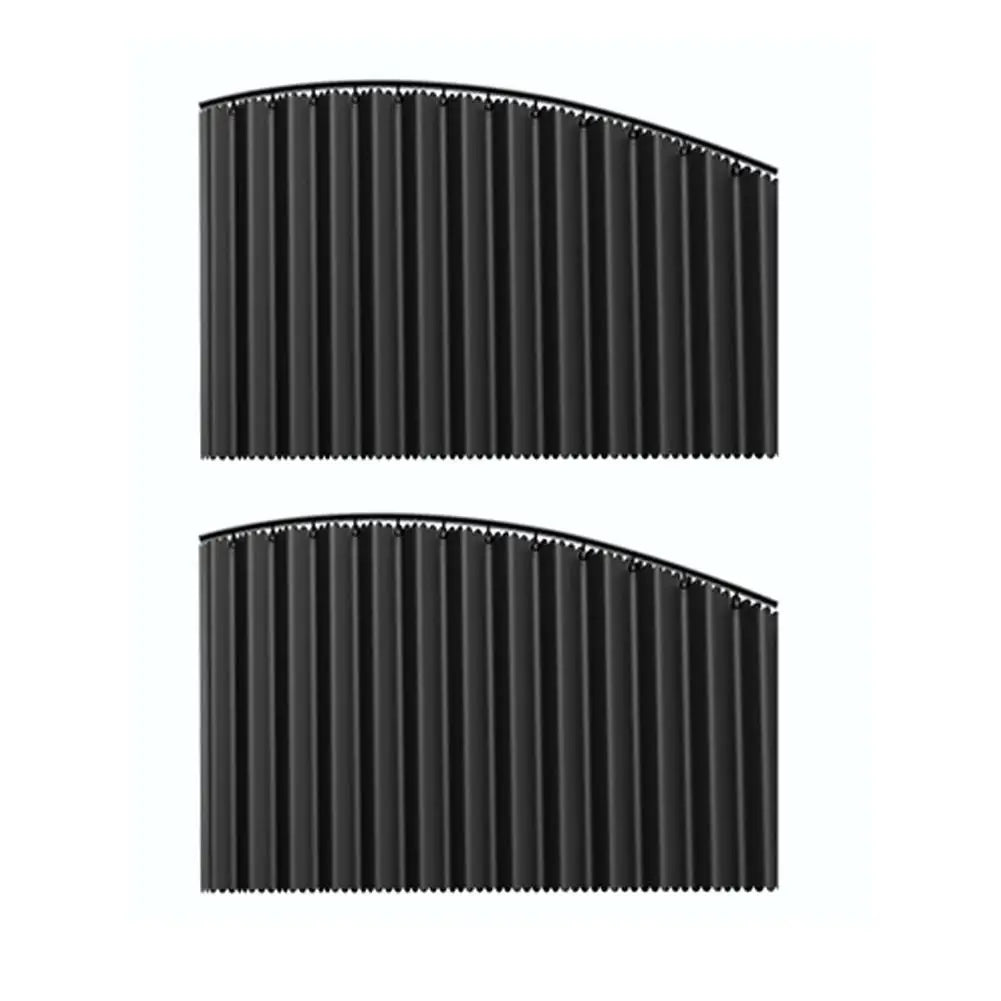 Car Window Sun Shade - Automatic Telescopic Curtain Set Peaceful Pleasures Health and Wellness Black Rear 2Pcs