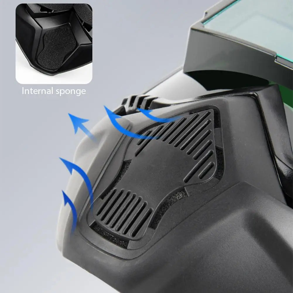 Auto-Darkening Welding Helmet – Anti-Glare Head-Mounted Mask