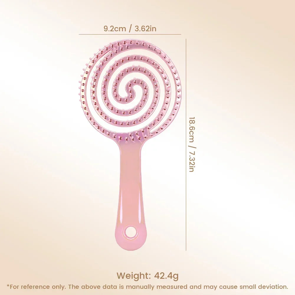 Round Hollow Hair Brush – Detangling, Volume & Scalp Massage