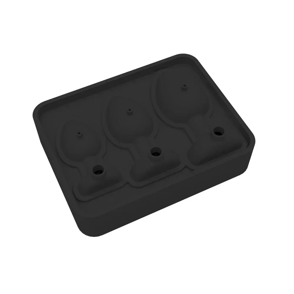 Silicone Ice Cube Mold Tray 3 Cup Shape Make Shot Glass Summer Bar Party Frozen Whiskey Beer Cocktail Cold Drinking Kitchen Tool Peaceful Pleasures Health and Wellness black