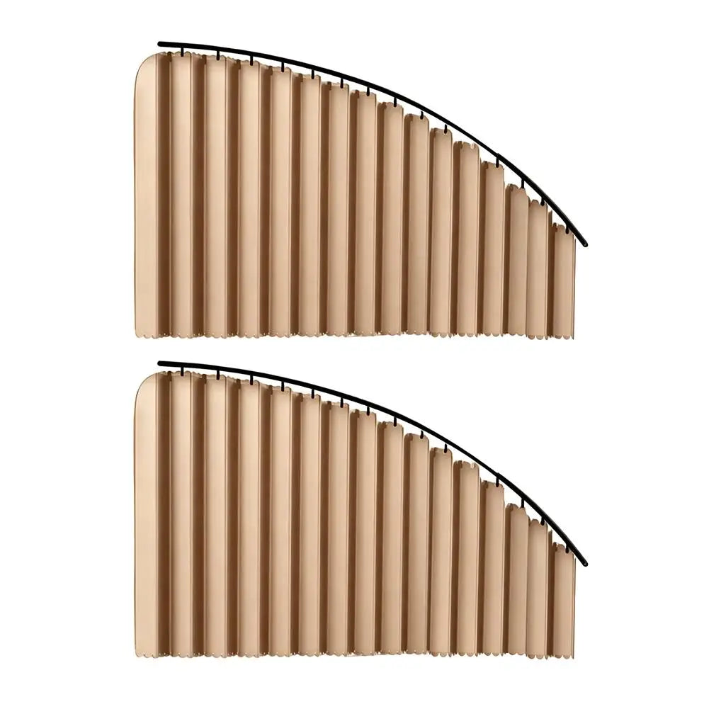 Car Window Sun Shade - Automatic Telescopic Curtain Set Peaceful Pleasures Health and Wellness Brown Front 2pc