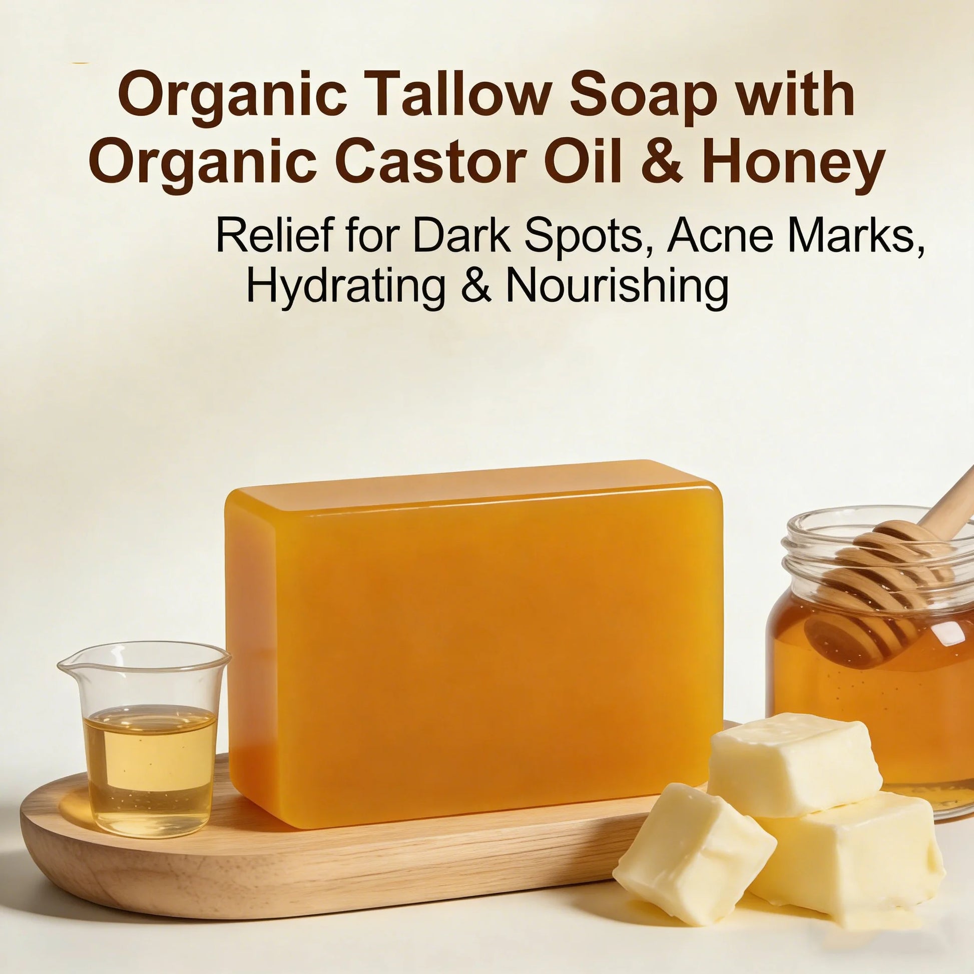 Beef Tallow Soap Bar,Natural Grass Fed Tallow Soap,Moisturizing Face Body Wash For Dry, Itchy, Sensitive Skin CareBath Soap Peaceful Pleasures Health and Wellness