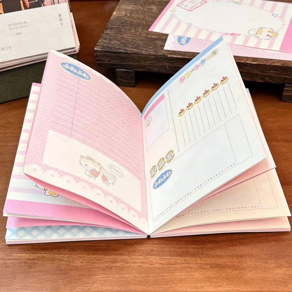 Cute Cat Notebook Thick Cartoon Pages Aesthetics Student Diary Hand