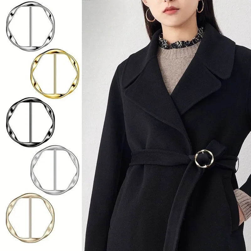 Zinc Alloy Scarf Ring Clip for Women | T-Shirt Belt Buckle