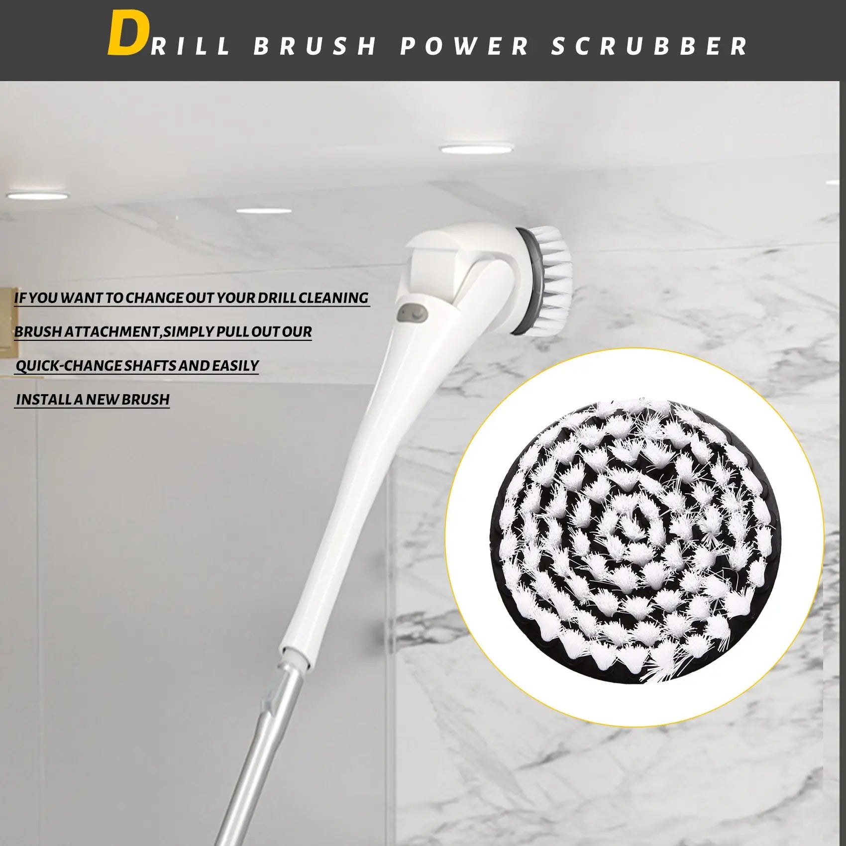 A36T-Plasstic Soft Drill Brush Attachment For Cleaning Carpet Leather And Upholstery Sofa Wooden Furniture Peaceful Pleasures Health and Wellness