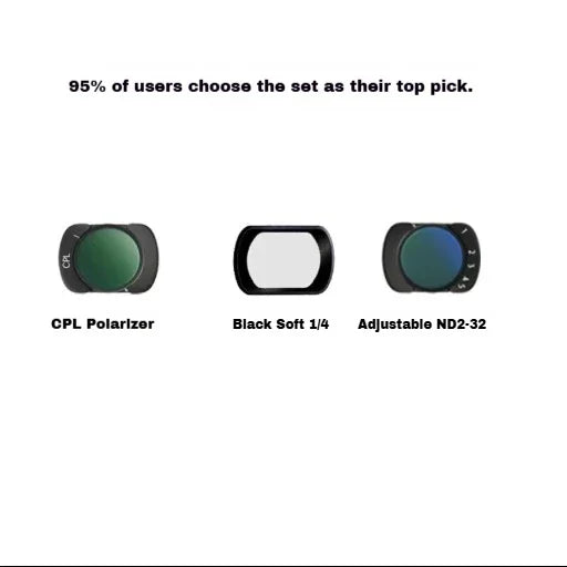 DJI Osmo Pocket 3 & 4 Filter Set – CPL ND Black Mist Wide