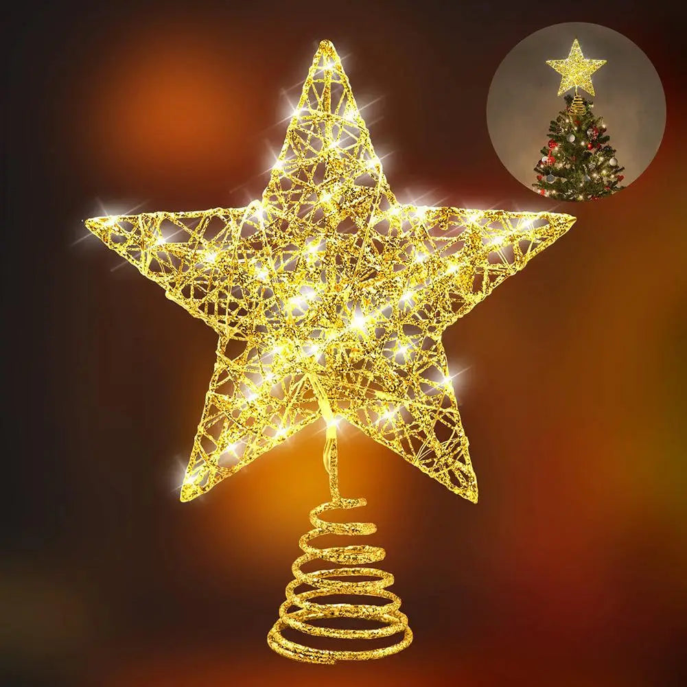 LED Star Christmas Tree Topper – Glowing DIY Ornament