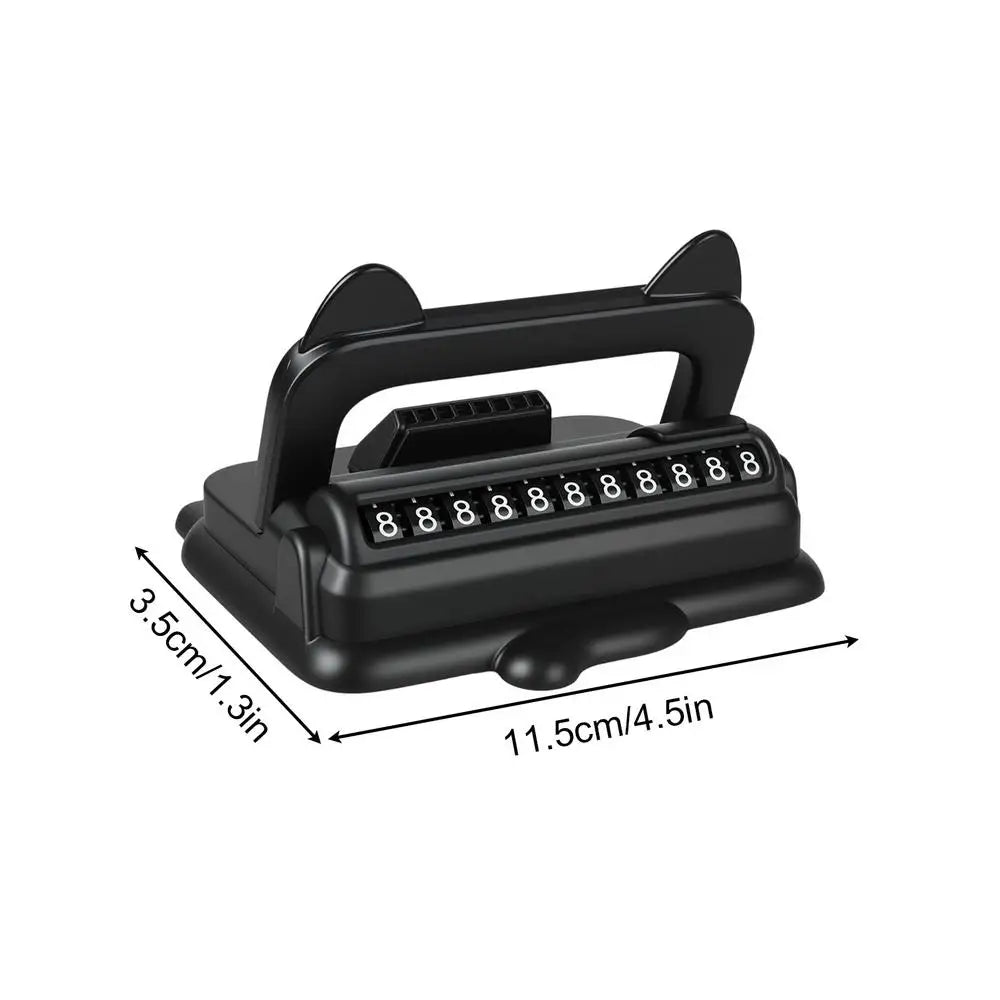 2-in-1 Parking Number Plate & Car Dashboard Phone Holder