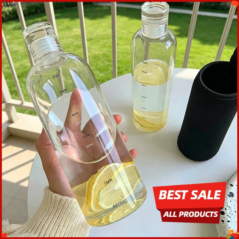 BPA-Free Water Bottle with Time Scale | 500ml & 750ml Sport